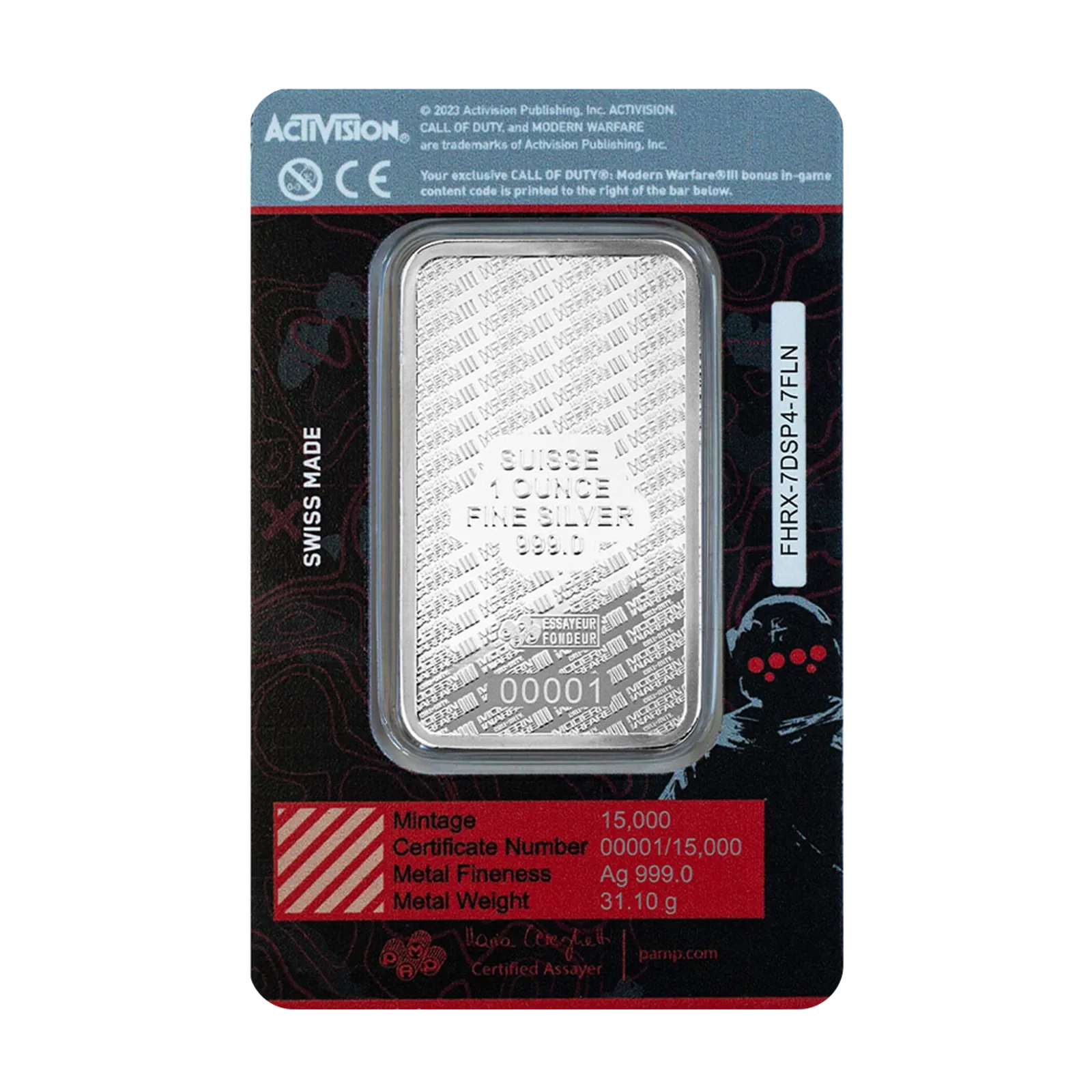 1oz PAMP Silver Call of Duty Modern Warfare 20th Anniversary (Box Set) 4